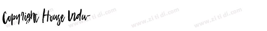 Copyright House Indu字体转换